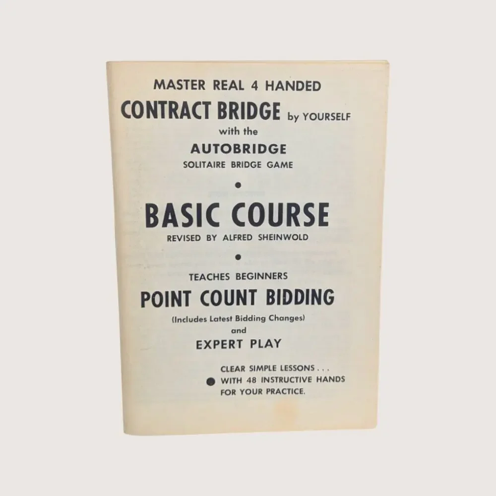 Vintage 1959 Auto Bridge Solitaire Card Game Deluxe Pocket Model